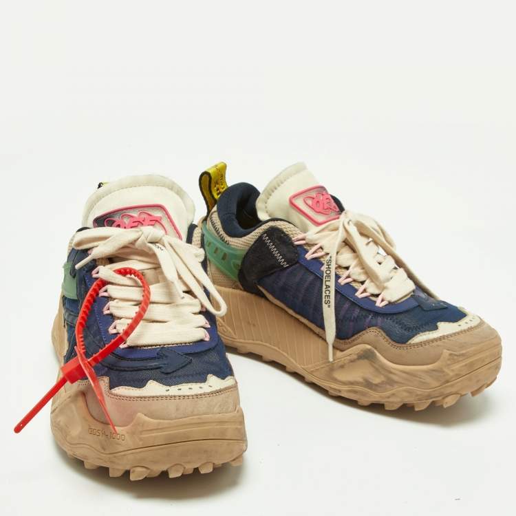 Pre Owned Off-White Multicolor Mesh and Leather Odsy 1000 Sneakers Size 39