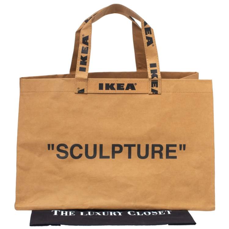 Pre Owned Off-White x Ikea Brown Markerad Sculpture Bag L