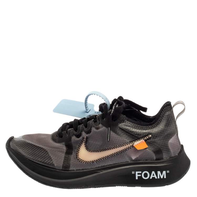 Oceanien Verdensvindue angivet Nike x Off-White Black/Silver Mesh And Polyurethane Zoom Fly Sneakers Size  36.5 Off-White x Nike | TLC