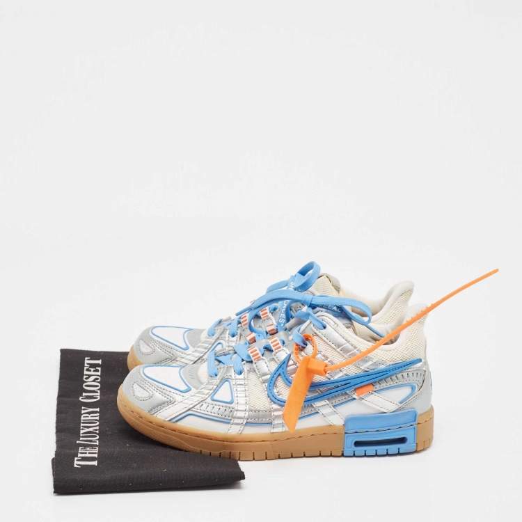 Pre Owned Off-White x Nike Multicolor Mesh and Leather Low Top Sneakers Size 37.5