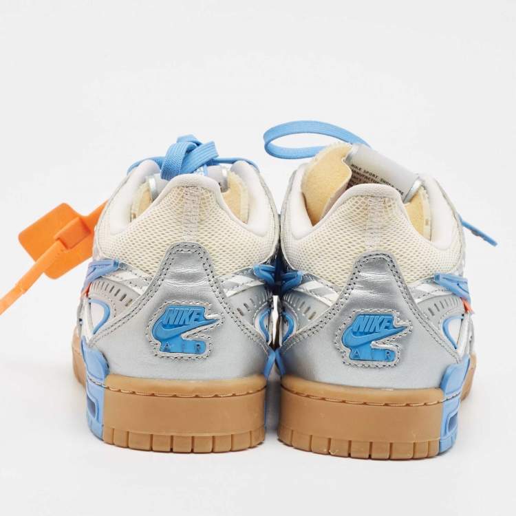 Pre Owned Off-White x Nike Multicolor Mesh and Leather Low Top Sneakers Size 37.5