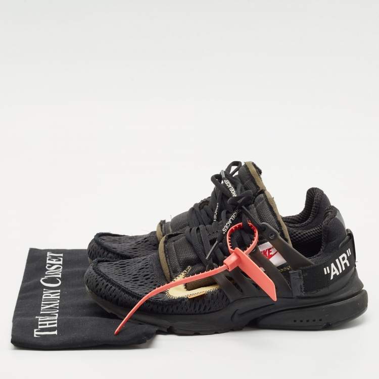 Pre Owned Off-White x Nike Black Mesh Air Presto Sneakers Size 40