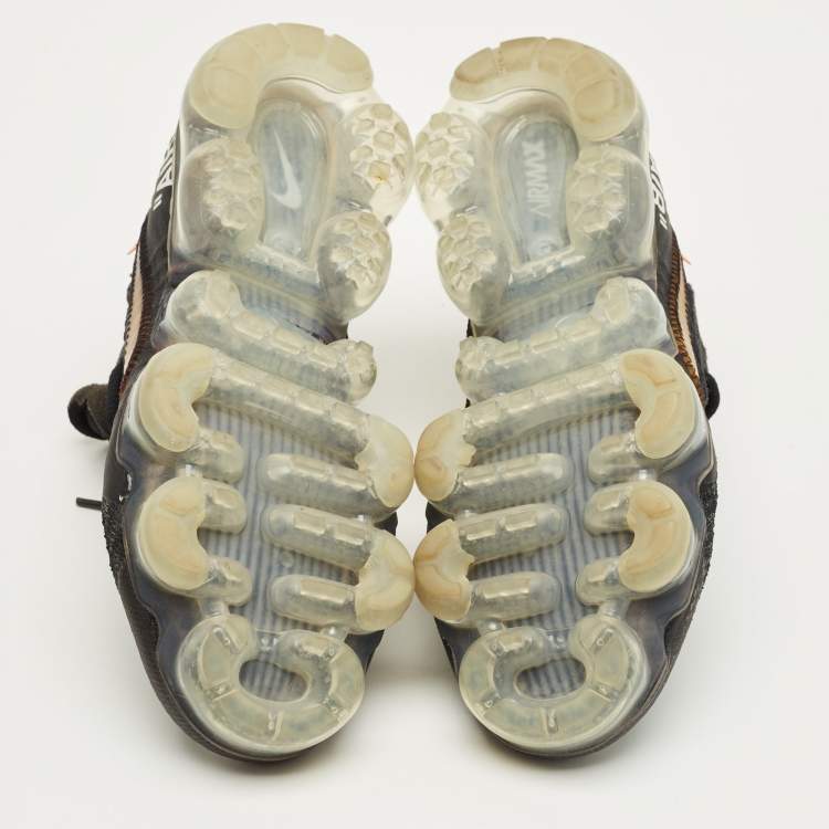 Pre Owned Off-White x Nike Black Knit Fabric Air VaporMax Sneakers Size 37.5