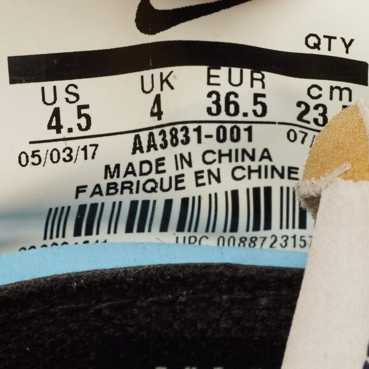 Pre Owned Off-White x Nike Black Knit Fabric Air VaporMax Sneakers Size 36.5