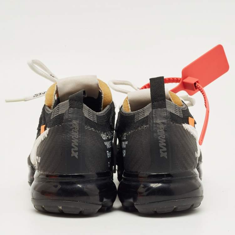 Pre Owned Off-White x Nike Black Knit Fabric Air VaporMax Sneakers Size 36.5