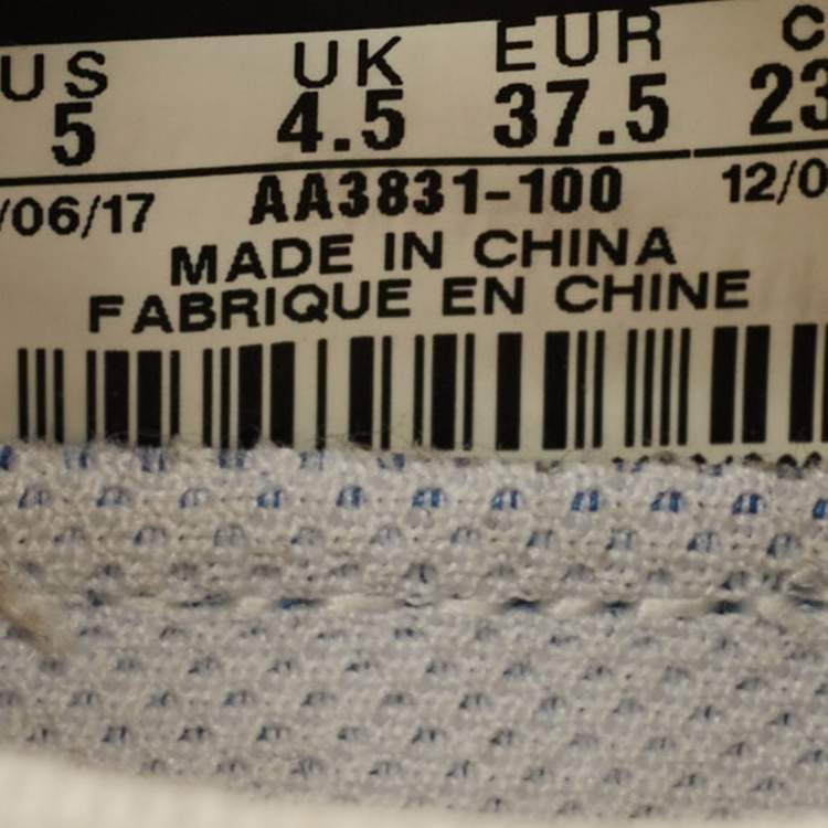 Pre Owned Off-White x Nike White Knit Fabric Air VaporMax Sneakers Size 37.5