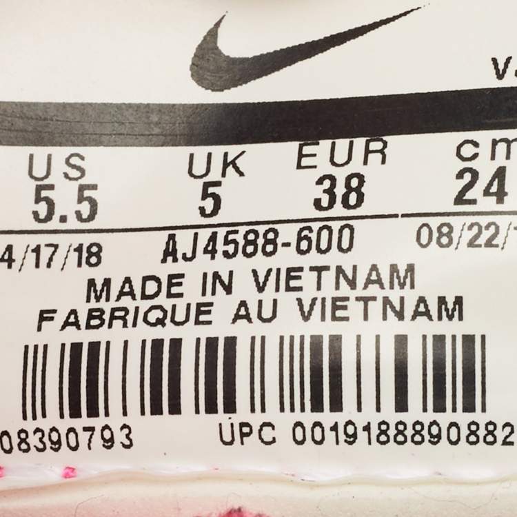 Pre Owned Off-White x Nike Pink/Transparent Mesh Zoom Fly Sneakers Size 38