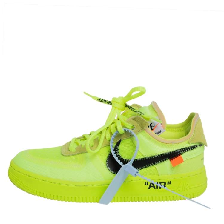 Meenemen Slecht in beroep gaan Off-White x Nike Neon Yellow Mesh And Fabric Air Force 1 Volt Sneakers Size  38 Off-White x Nike | TLC