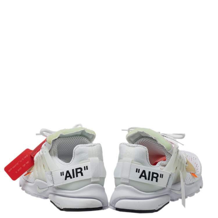Pre Owned Off-White x Nike Fabric And Rubber Air Presto Lace Up Sneakers Size 38.5