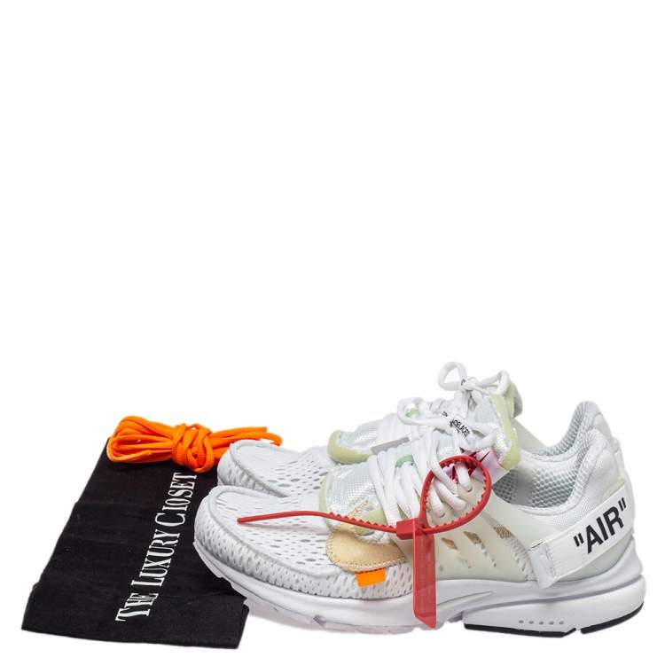 Pre Owned Off-White x Nike Fabric And Rubber Air Presto Lace Up Sneakers Size 38.5