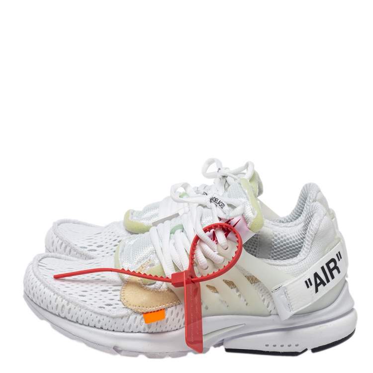 Pre Owned Off-White x Nike Fabric And Rubber Air Presto Lace Up Sneakers Size 38.5