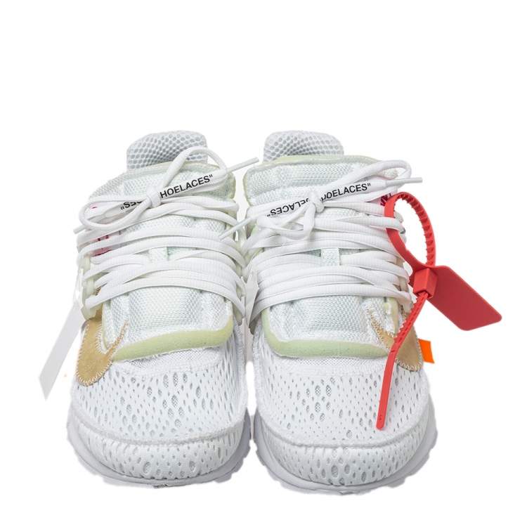 Pre Owned Off-White x Nike Fabric And Rubber Air Presto Lace Up Sneakers Size 38.5