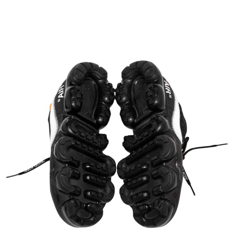 مملوكة مسبقًا Nike x Off-White Black Knit Fabric And Suede Air Vapormax Sneakers Size 42