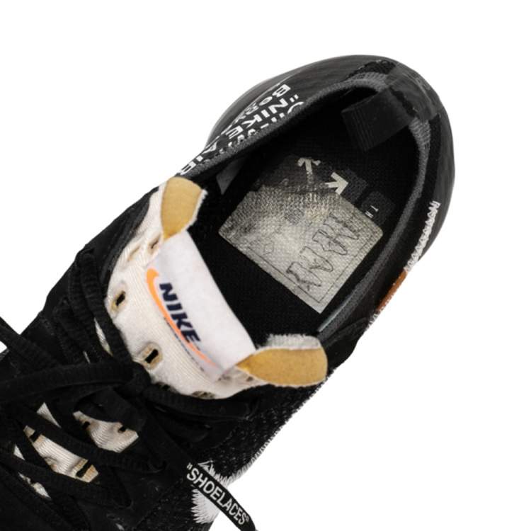 مملوكة مسبقًا Nike x Off-White Black Knit Fabric And Suede Air Vapormax Sneakers Size 42