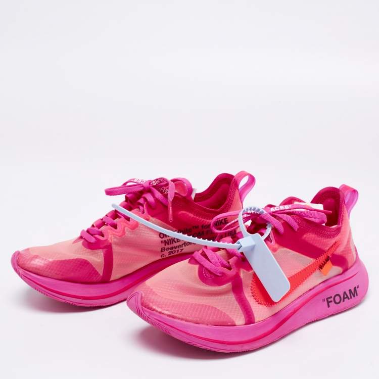 Nike X Off White Zoom Fly the 10 Sneakers - Pink