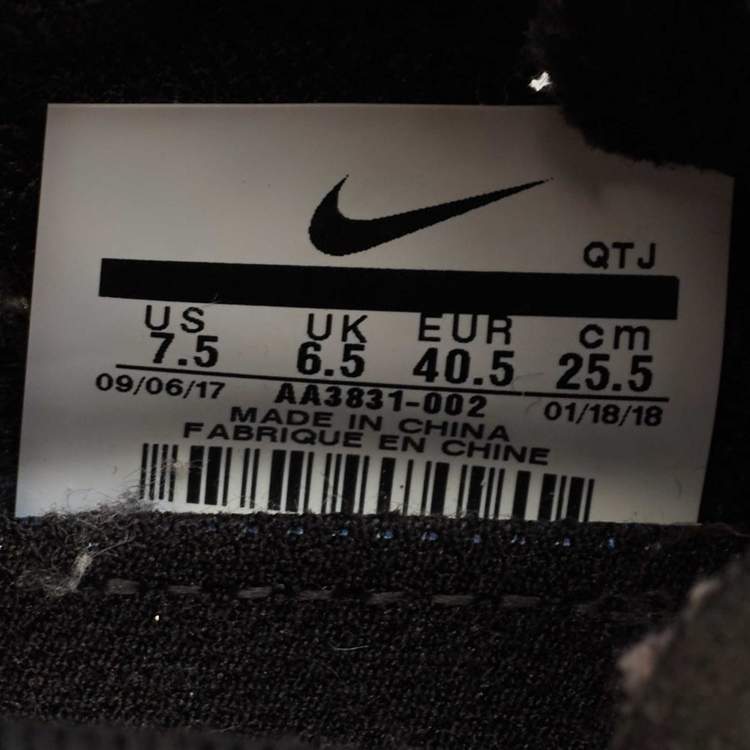 Pre Owned Off-White x Nike Black Knit Fabric Vapormax Sneakers Size 40.5