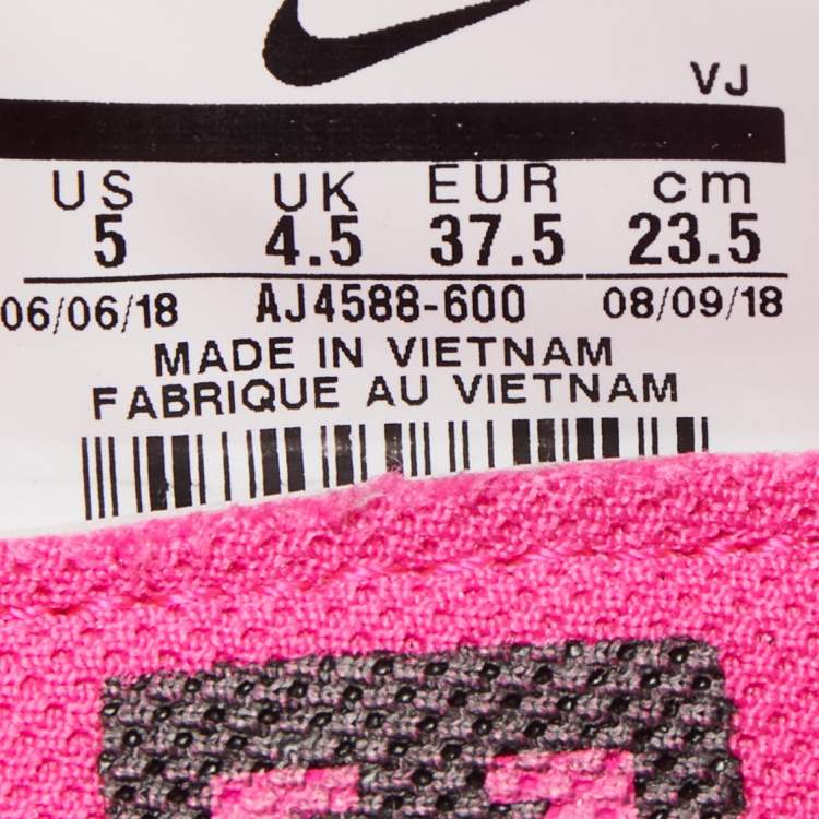 Pre Owned Off-White x Nike Pink Mesh Zoom Fly Low Top Sneakers Size 37.5