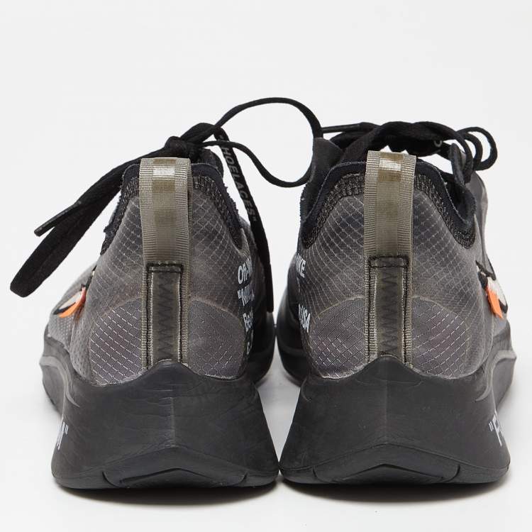 Pre Owned Off White x Nike Two Tone Mesh Zoom Fly SP Black Sneakers Size 40