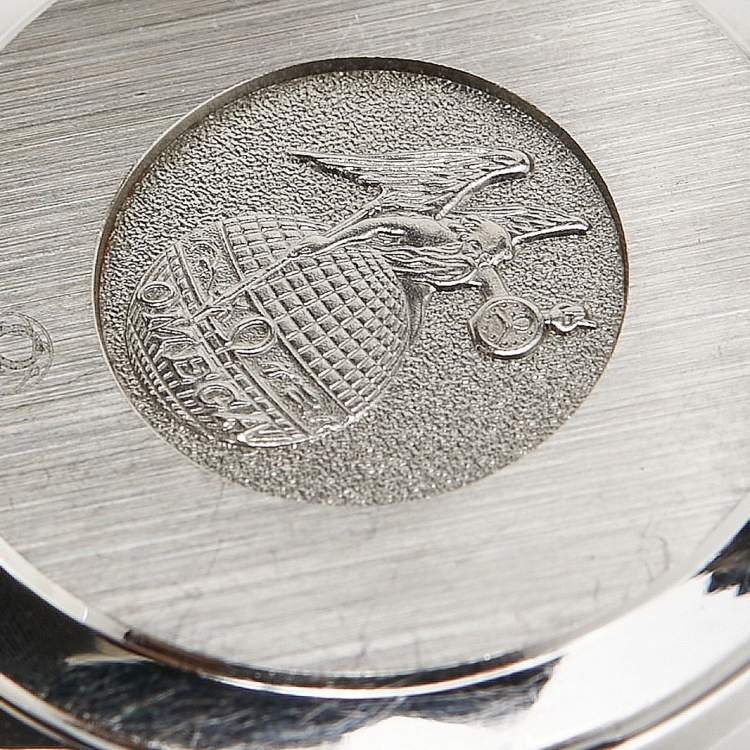 Pre Owned Omega Champagne Diamond 18K Yellow Gold Stainless Steel De Ville Prestige 424.20.27.60.58.002 Women's Wristwatch 27.40 mm