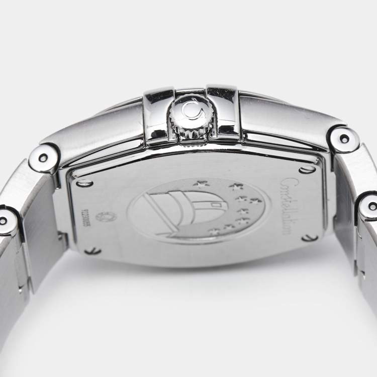 Pre Owned Omega Mother Of Pearl Diamond Stainless Steel Constellation 123.10.27.60.55.004 Women's Wristwatch 27 mm
