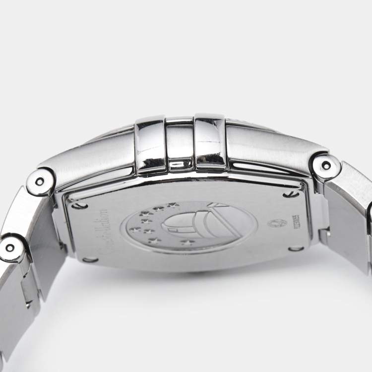Pre Owned Omega Mother Of Pearl Diamond Stainless Steel Constellation 123.10.27.60.55.004 Women's Wristwatch 27 mm
