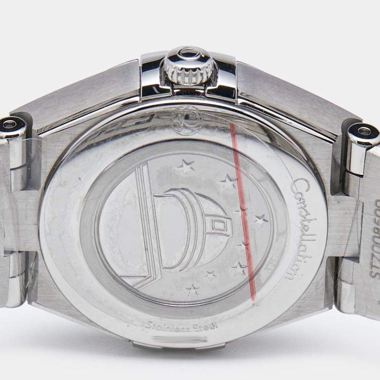 Pre Owned Omega Silver White Stainless Steel Constellation 131.10.25.60.02.001 Women's Wristwatch 25 mm