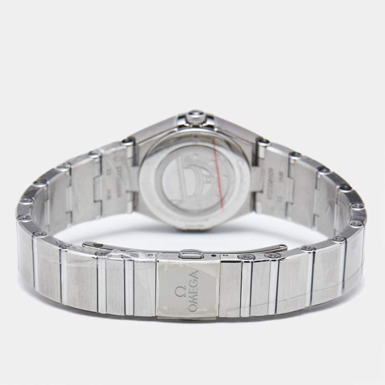 Pre Owned Omega Silver White Stainless Steel Constellation 131.10.25.60.02.001 Women's Wristwatch 25 mm