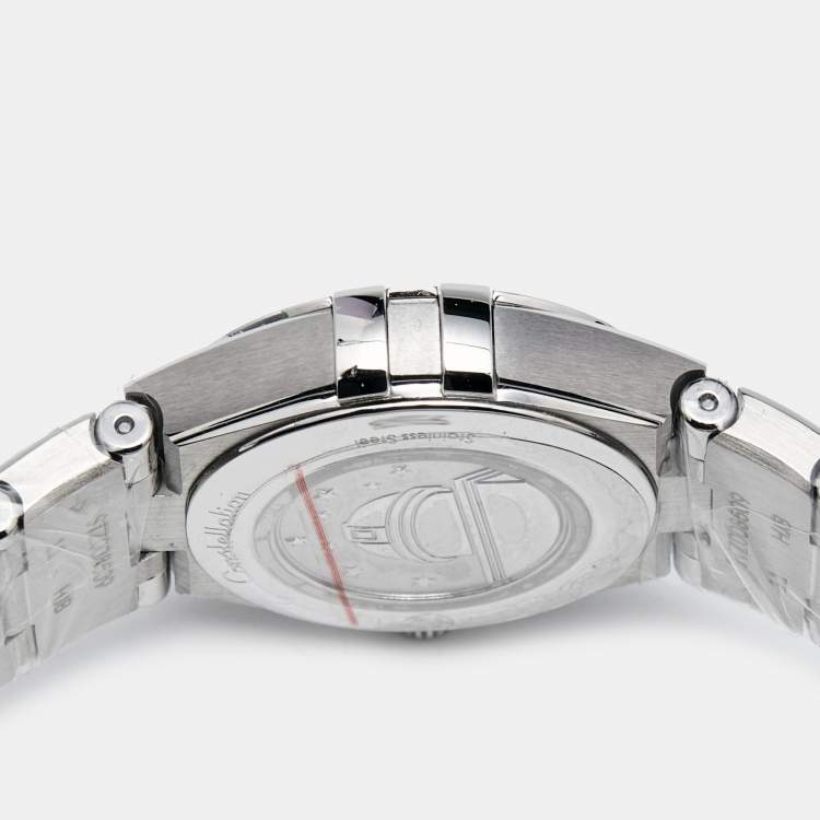 Pre Owned Omega Silver White Stainless Steel Constellation 131.10.25.60.02.001 Women's Wristwatch 25 mm