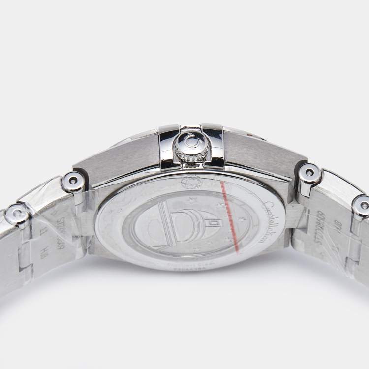 مملوكة مسبقًا Omega Silver White Stainless Steel Constellation 131.10.25.60.02.001 Women's Wristwatch 25 mm