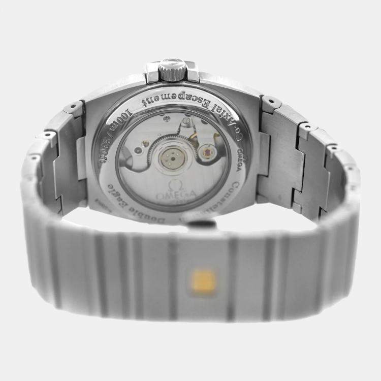 Pre Owned Omega Constellation 1590.51 Automatic Black Stainless Steel Women's Wristwatch 31 mm