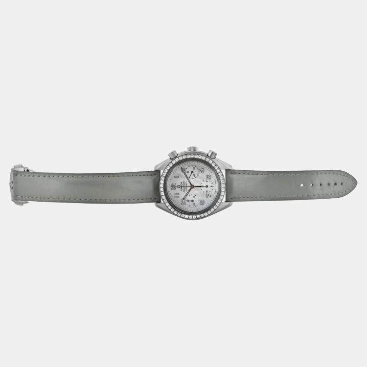 Pre Owned Omega Speedmaster Reduced 3815.72.55 Automatic Silver Stainless Steel Women's Wristwatch 37mm