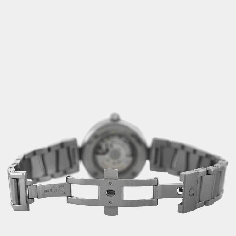 Pre Owned Omega Ladymatic 425.30.34.20.57.004 Automatic Grey Stainless Steel Women's Wristwatch 34mm