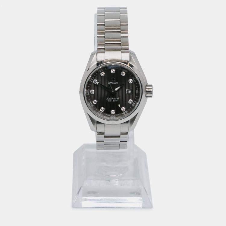Pre Owned Omega Seamaster Aqua Terra Quartz Women Watch 30 mm 