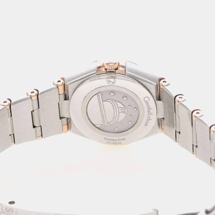 مملوكة مسبقًا Omega Constellation 131.20.25 Quartz Rose Gold Stainless Steel Womens Wristwatch 26 mm