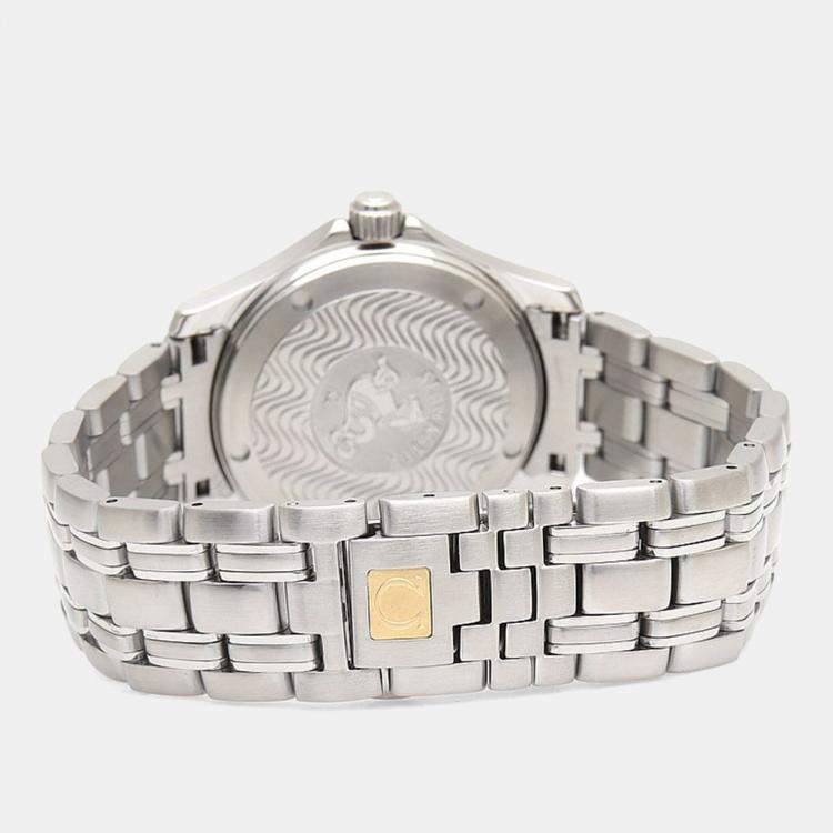 Pre Owned Omega Seamaster Quartz Stainless Steel Mens Wristwatch 36 mm