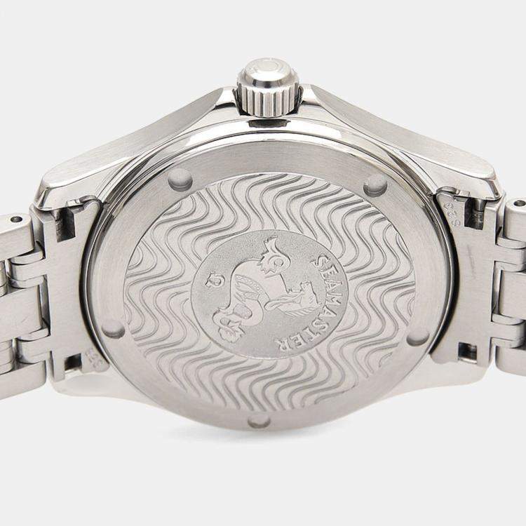 Pre Owned Omega Seamaster Quartz Stainless Steel Mens Wristwatch 36 mm