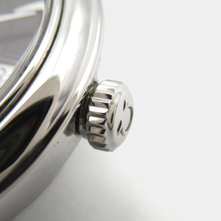 Pre Owned ساعة يد نسائية أوميغا دوفيل بريستيج 424.10.33.20.01.001 أوتوماتيك سوداء ستانلس ستيل 32.5 مم