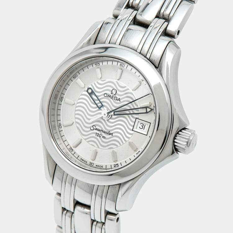 Pre Owned Omega Seamaster 2581.31.00 Silver Dial Stainless Steel Women's Wristwatch 25 mm