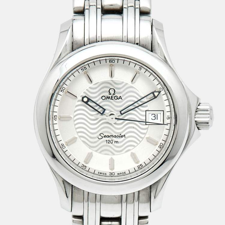 Pre Owned Omega Seamaster 2581.31.00 Silver Dial Stainless Steel Women's Wristwatch 25 mm