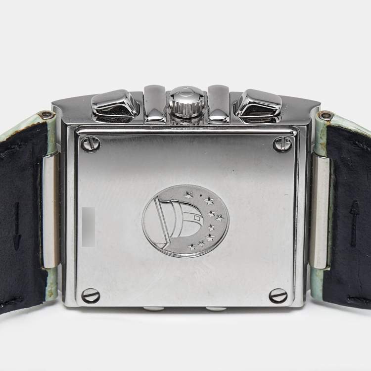 Pre Owned Omega Constellation 1847.74.41 Mother Of Pearl Diamond Stainless Steel Alligator Leather Women's Wristwatch 28 mm