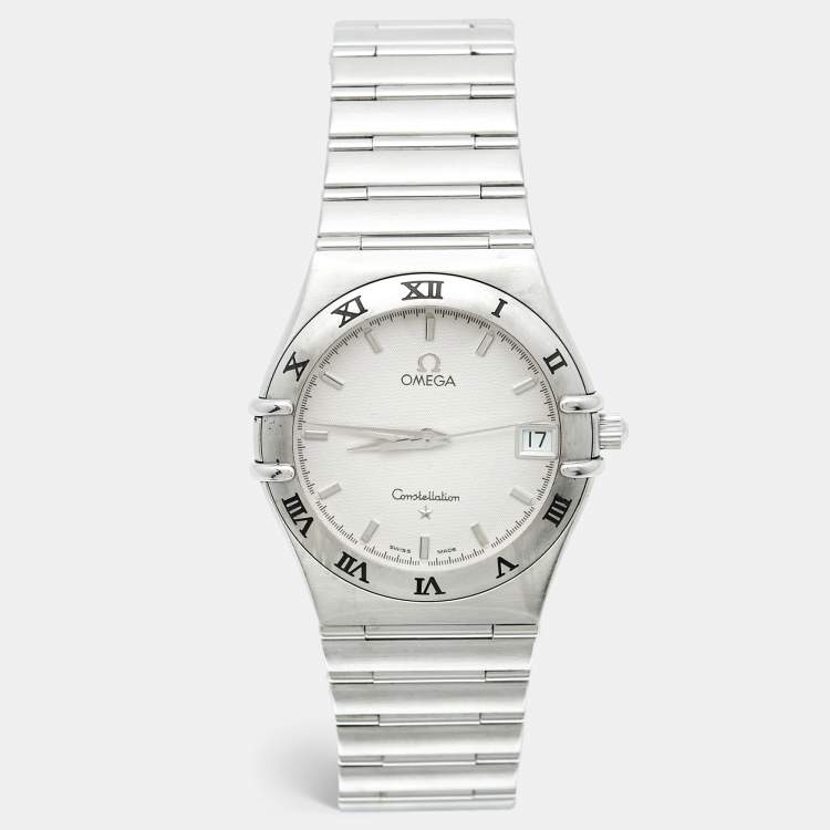 Pre Owned Omega Constellation 1512.30.00 Silver Dial Stainless Steel Women Wristwatch 33.50 mm