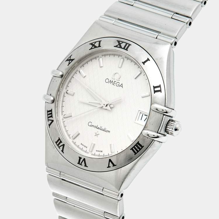 Pre Owned Omega Constellation 1512.30.00 Silver Dial Stainless Steel Women Wristwatch 33.50 mm
