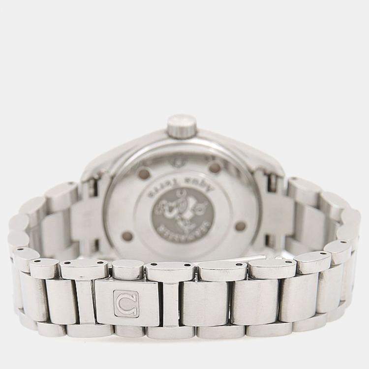 Pre Owned ساعة يد رجالية أوميغا سيماستر أكوا تيرا 2577.50 أوتوماتيكية فولاذ مقاوم للصدأ أسود 29 مم