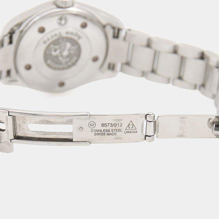 Pre Owned ساعة يد رجالية أوميغا سيماستر أكوا تيرا 2577.50 أوتوماتيكية فولاذ مقاوم للصدأ أسود 29 مم