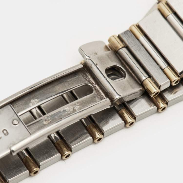 Pre Owned Omega Vintage Constellation 795.1080 Champagne Dial 18K Yellow Gold Stainless Steel Women's Wristwatch 22.50 mm