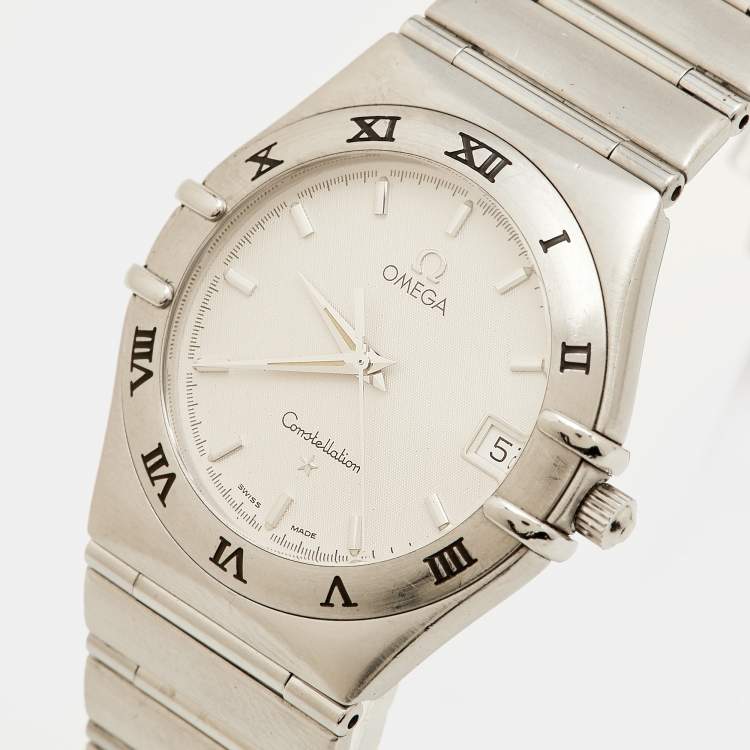 Pre Owned Omega Constellation 1512.30.00 Silver Dial Stainless Steel Women Wristwatch 33.50 mm