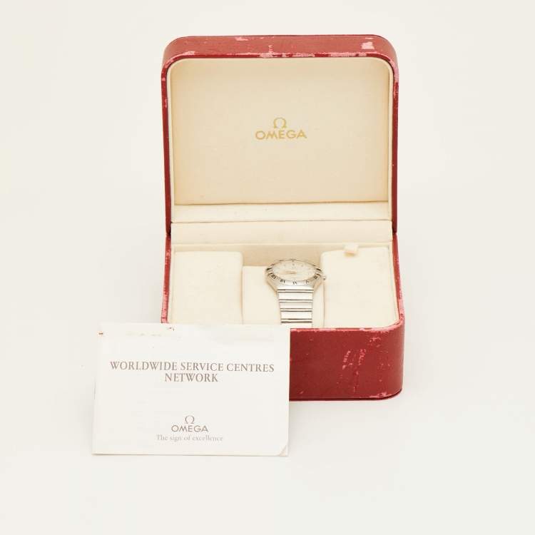 Pre Owned Omega Constellation 1512.30.00 Silver Dial Stainless Steel Women Wristwatch 33.50 mm