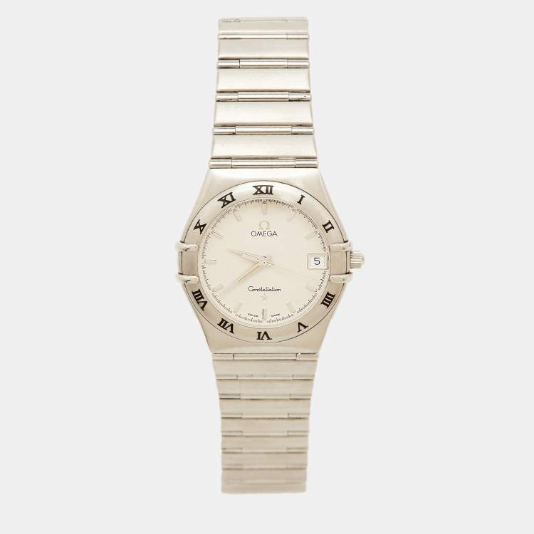 Pre Owned Omega Constellation 1512.30.00 Silver Dial Stainless Steel Women Wristwatch 33.50 mm