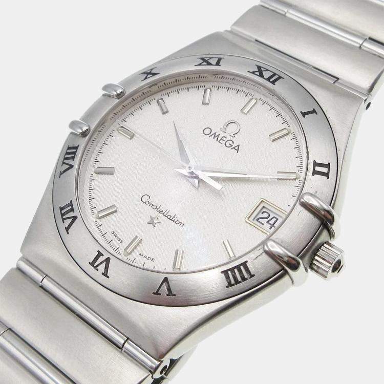 Pre Owned Omega Constellation Automatic Silver Stainless Steel Women's Wristwatch 33 mm