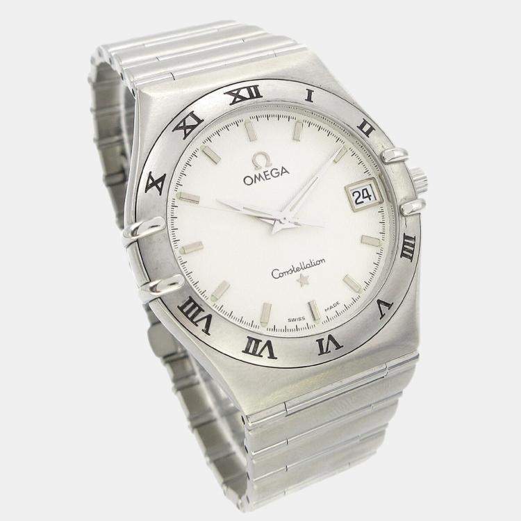 Pre Owned Omega Constellation Automatic Silver Stainless Steel Women's Wristwatch 33 mm